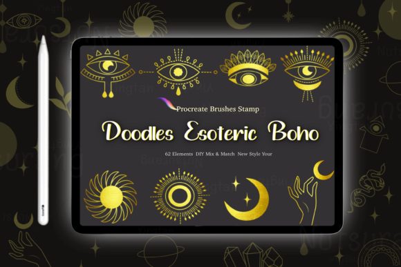 Bohemian Esoteric Moon Crystal Brush DIY: A Creative Tool for Digital and Printable Projects