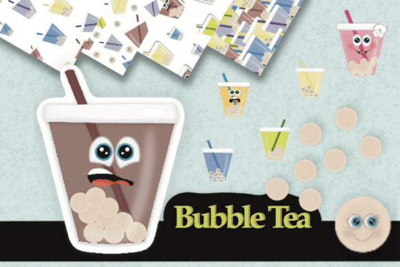 Bubble Tea Clipart Set: A Creative Resource for Designers and Craft Enthusiasts