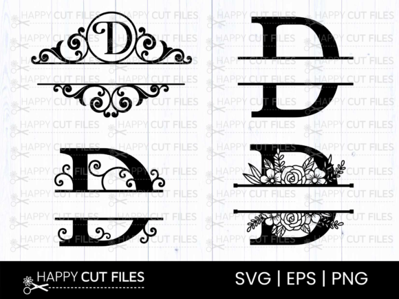 D Alphabet Letter Split Monogram Svg Png: A Modern Tool for Creative Expression