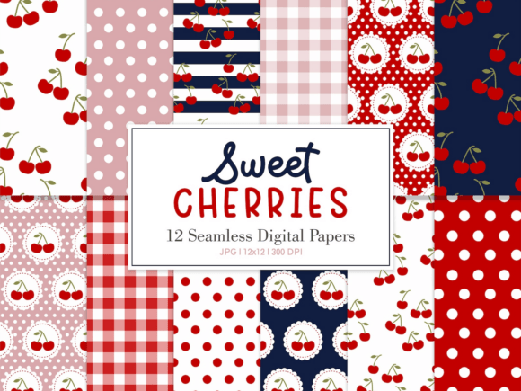Digital Paper Pack SWEET CHERRIES