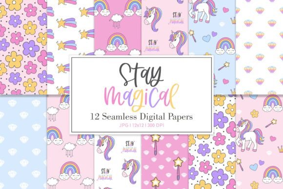Digital Paper Unicorn Stay Magical: A Versatile Asset for Creative and Professional Workflows