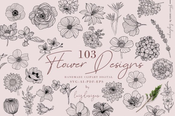 Exploring the Versatility of 103 Botanical Svg Clipart Wildflower Svg for Creative Projects