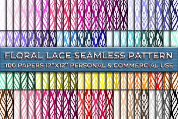 Floral Lace 100 Colorful Digital Paper – A Versatile Asset for Creative Projects