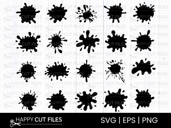 Paint Splash Splatter SVG Bundle Shape: A Versatile Digital Resource for Creative Projects