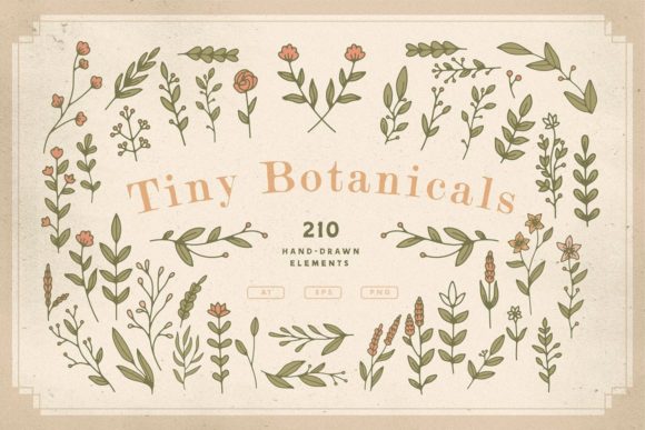 Tiny Botanicals Wild Flowers Pack: A Versatile Graphic Resource for Creative Professionals