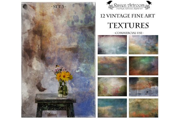 Vintage Fine Art Textures, Digital Paper: Elevating Creativity with Organic Vintage Flair