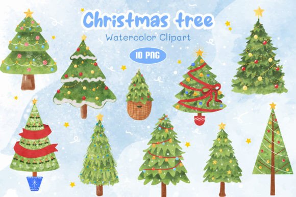 Watercolor Christmas Tree: A Versatile Design Element for Creative Projects