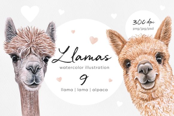 Watercolor Set Llama Lama Alpaca: A Strategic Design Asset for Creative and Business Applications
