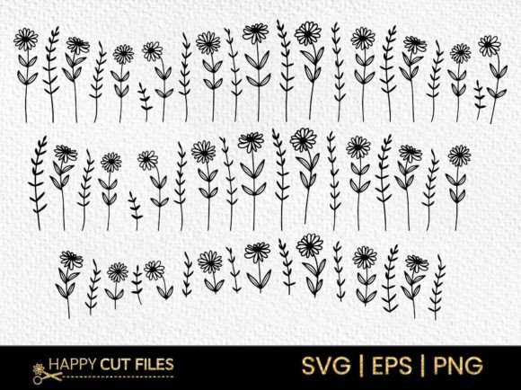 Wild Flower Tumbler Wrap Svg Clipart