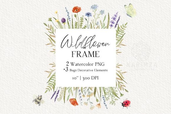 Wildflower Frame PNG, Instant Download: A Versatile Asset for Creative Projects